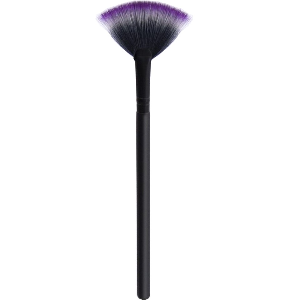 Glowii Black Small Fan Brush Colour Zone Cosmetics