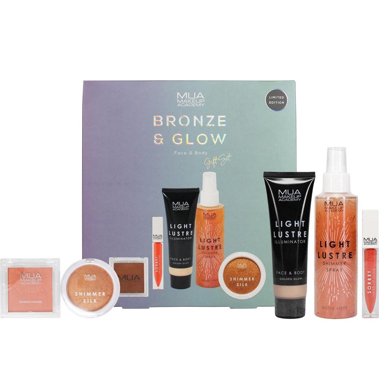 MUA Bronze & Glow Makeup Gift Set Colour Zone Cosmetics