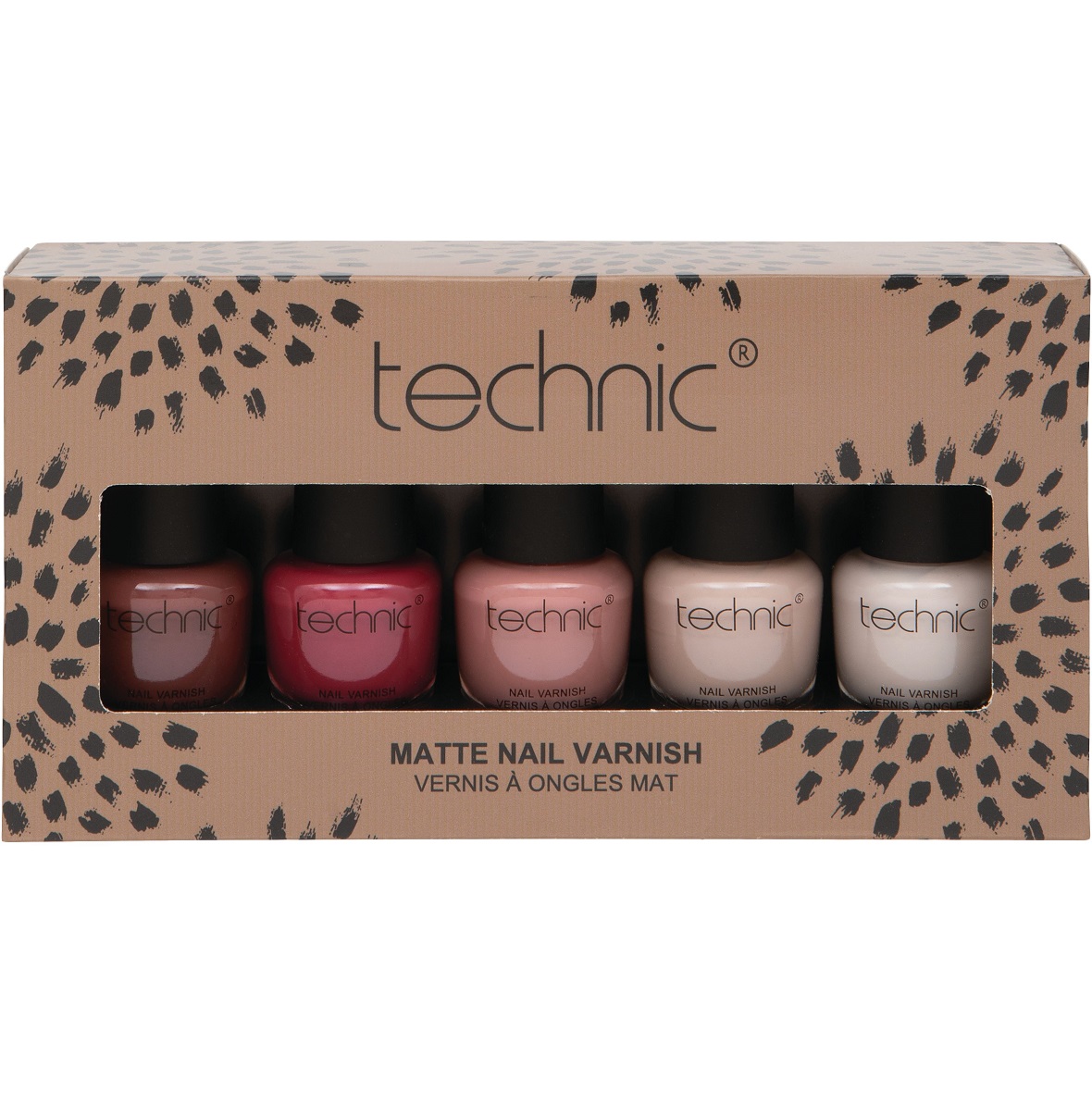 Technic 5pcs Matte Nail Polish Gift Set 992211 Colour Zone Cosmetics