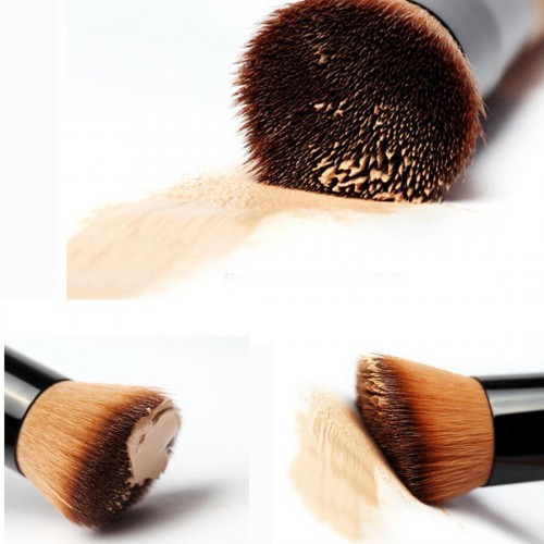 LyDia Angled Flat Top Buffer Wooden Brush Colour Zone Cosmetics