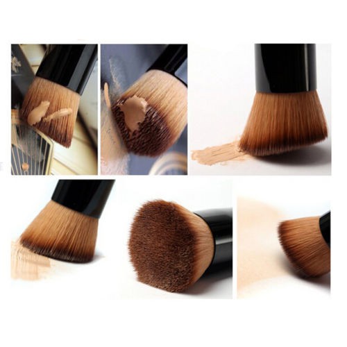 LyDia Angled Flat Top Buffer Wooden Brush Colour Zone Cosmetics