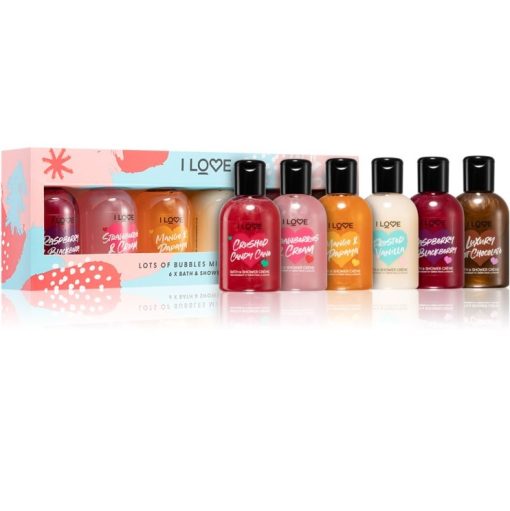 I Love Lots of Bubbles 6 x Bath & Shower Creams Gift Set Colour Zone