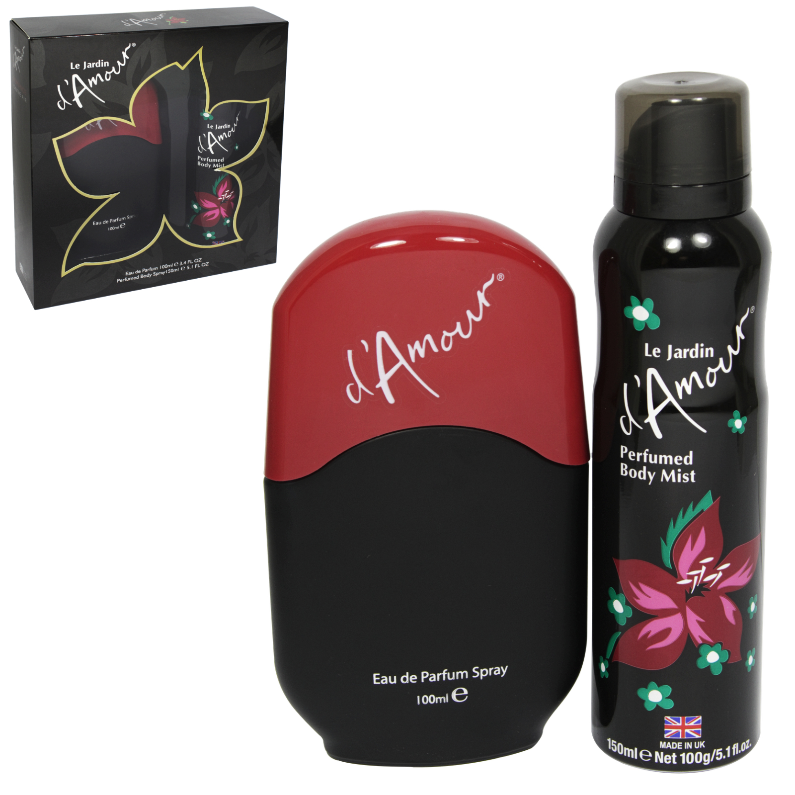 Le Jardin d'Amour EDP Perfume 100ml + Body Spray 150ml Set - Colour ...