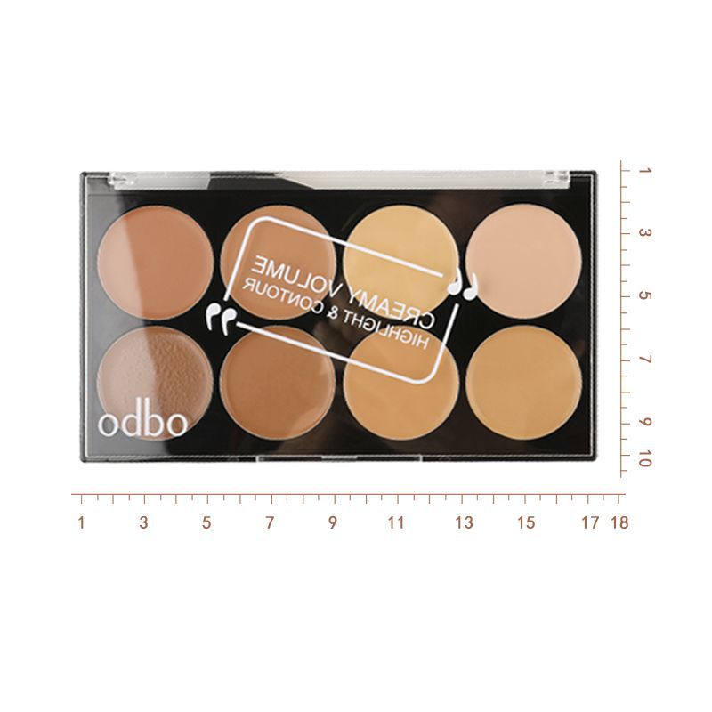Odbo 8 Colours Cream Foundation Contour Palette (various shades