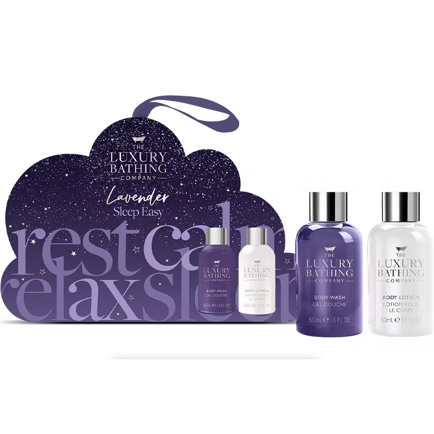 The Luxury Bathing Company 2pcs Sleep Easy Lavender Body Care Duo Gift