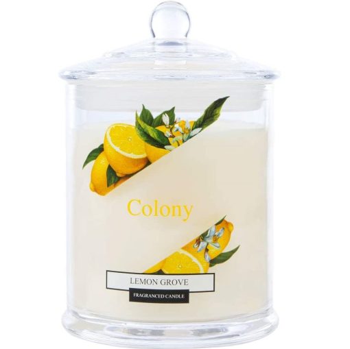 Colony Scented Large Jar Candle 360g Lemon Grove Colour Zone Cosmetics