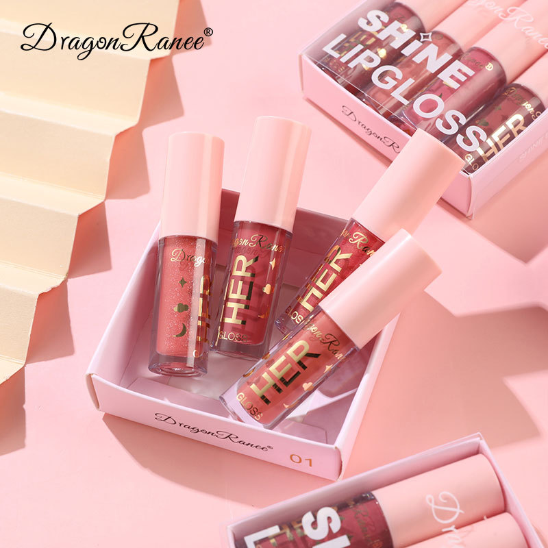 Dragon Ranee Shine Lipgloss 4pcs Set (various shades) Colour Zone