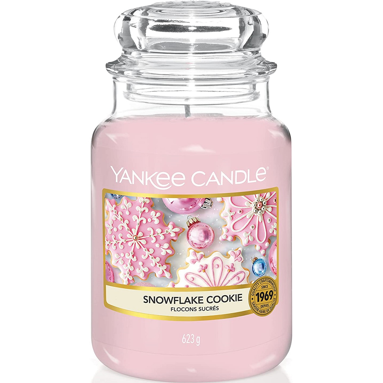 Yankee Candle Large Jar 623g Snowflake Cookie Colour Zone Cosmetics