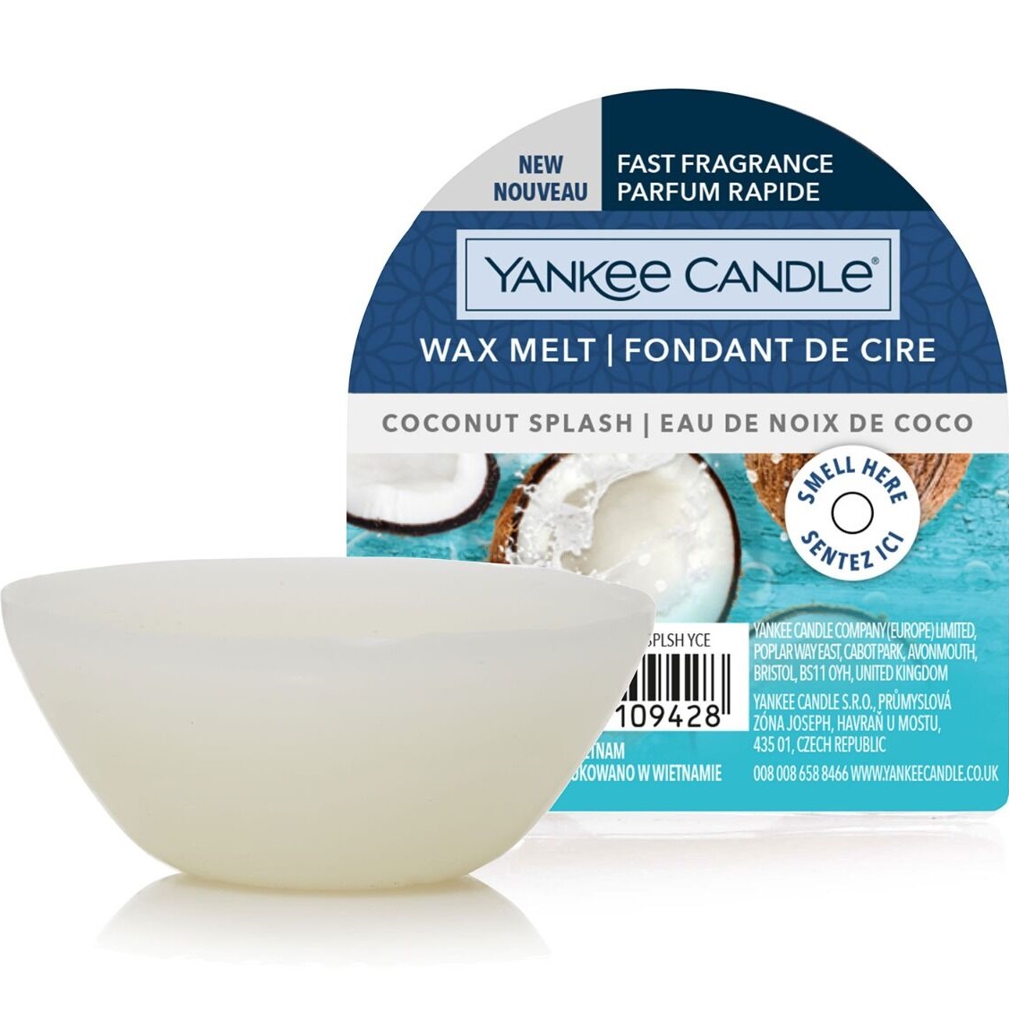 Yankee Candle Wax Melt 22g Coconut Splash Colour Zone Cosmetics