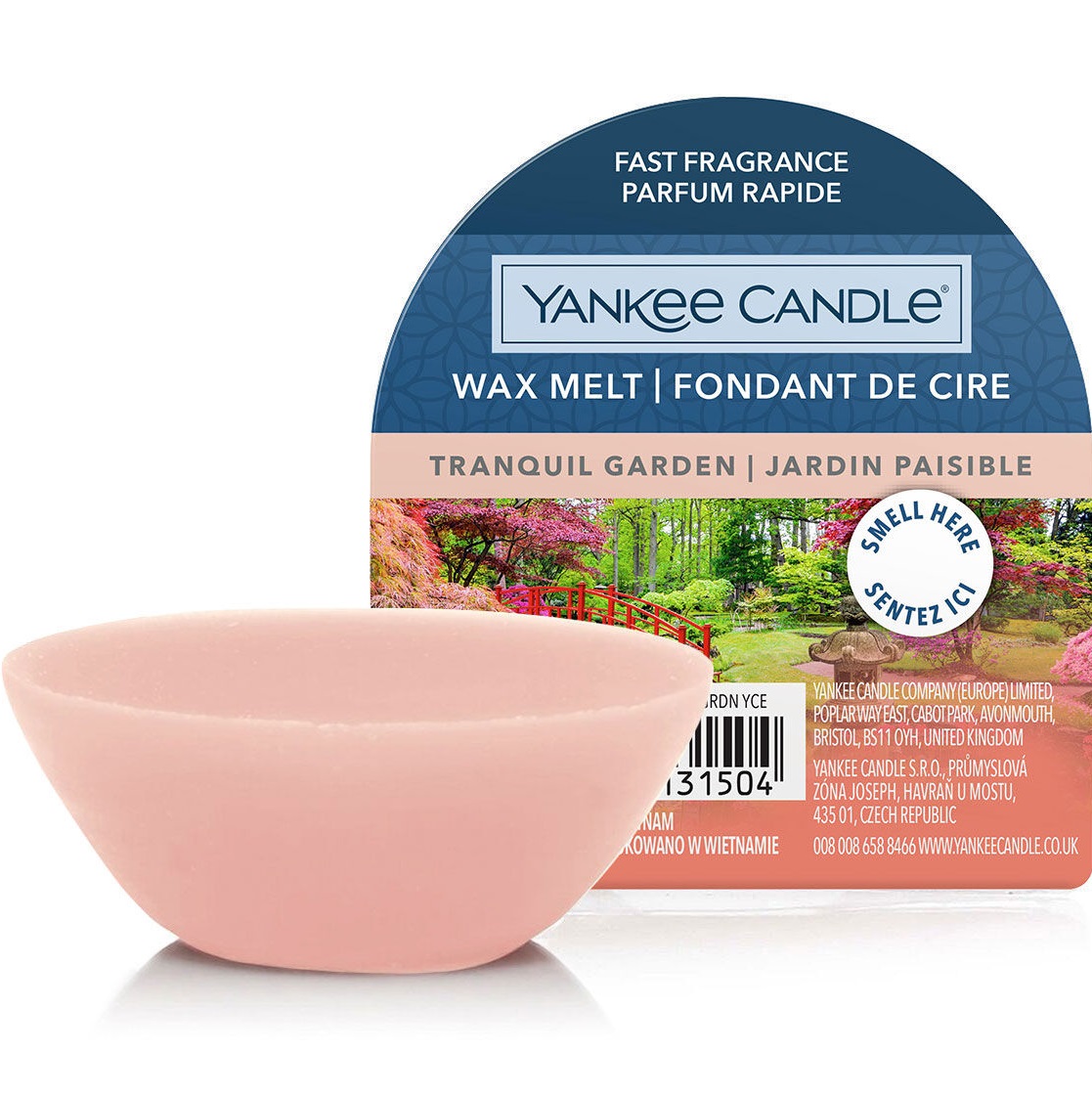 Yankee Candle Wax Melt 22g Tranquil Garden Colour Zone Cosmetics