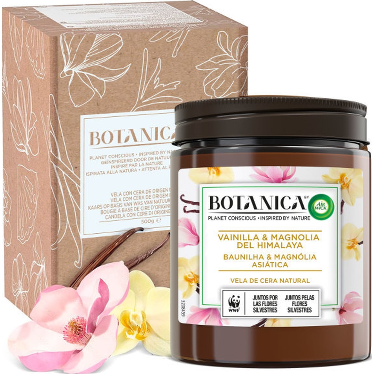 Botanica by Air Wick Large Jar XL Scented Candle 500g Vanilla