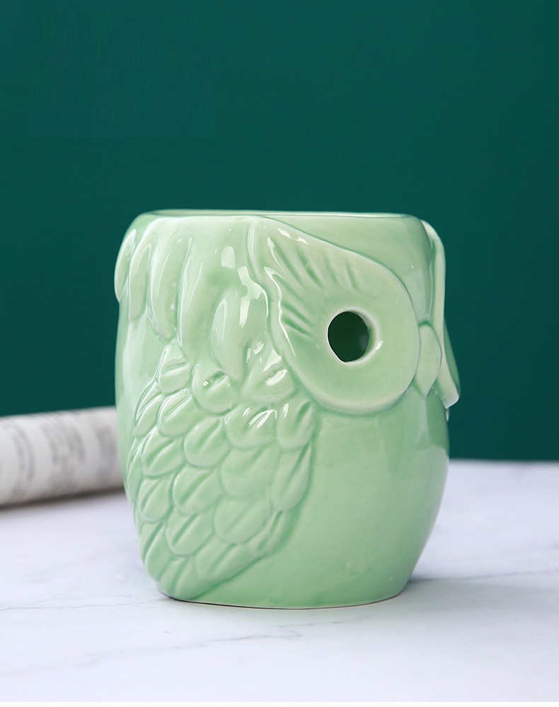 Owl Ceramic Tealight Burner for Essential Oil n Wax Melt 6