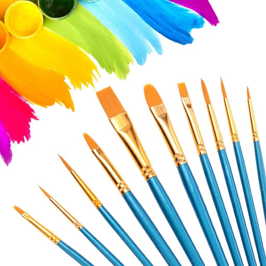 10pcs Face n Body, Nails, Oil Painting Art Brush Set 1
