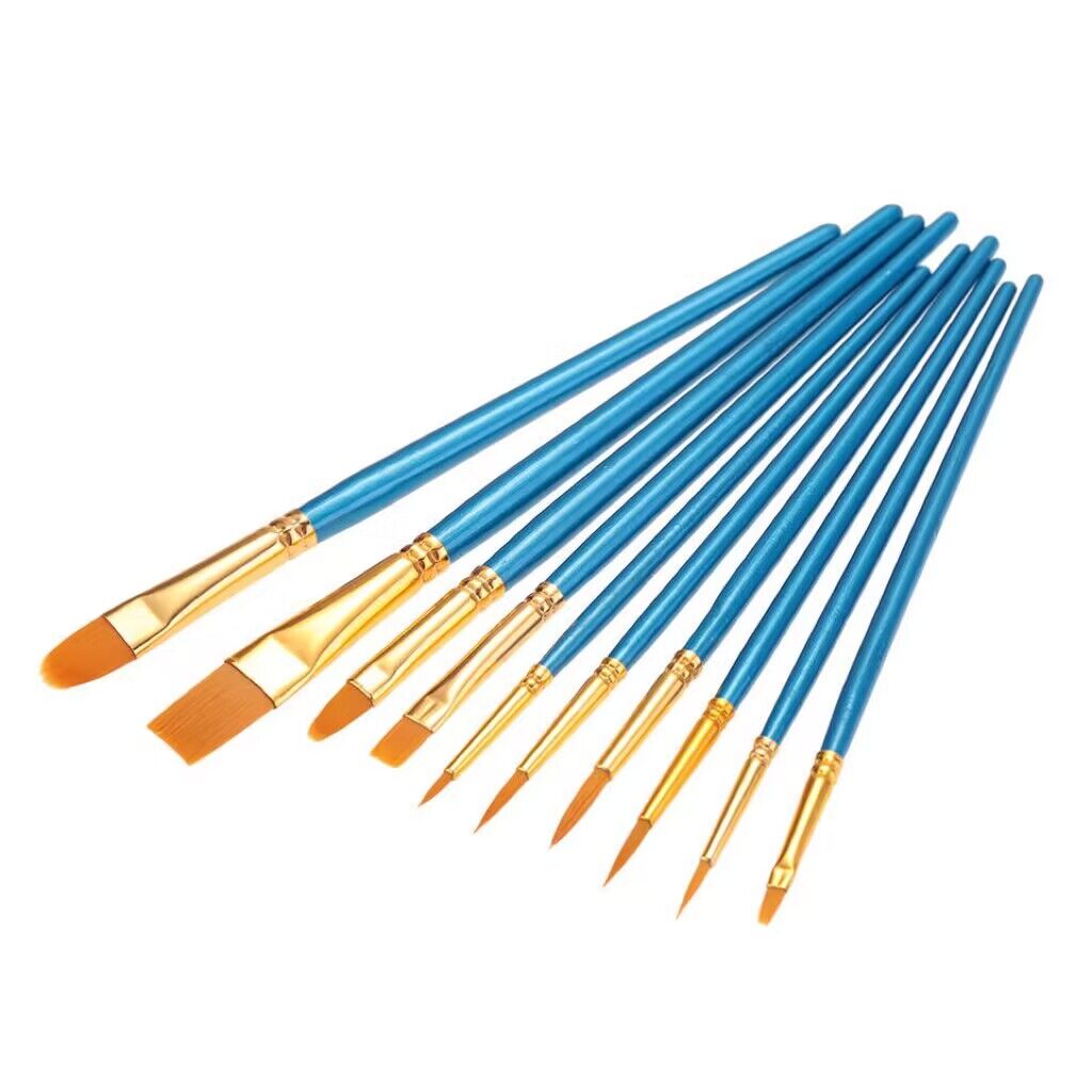 10pcs Face n Body, Nails, Oil Painting Art Brush Set 4