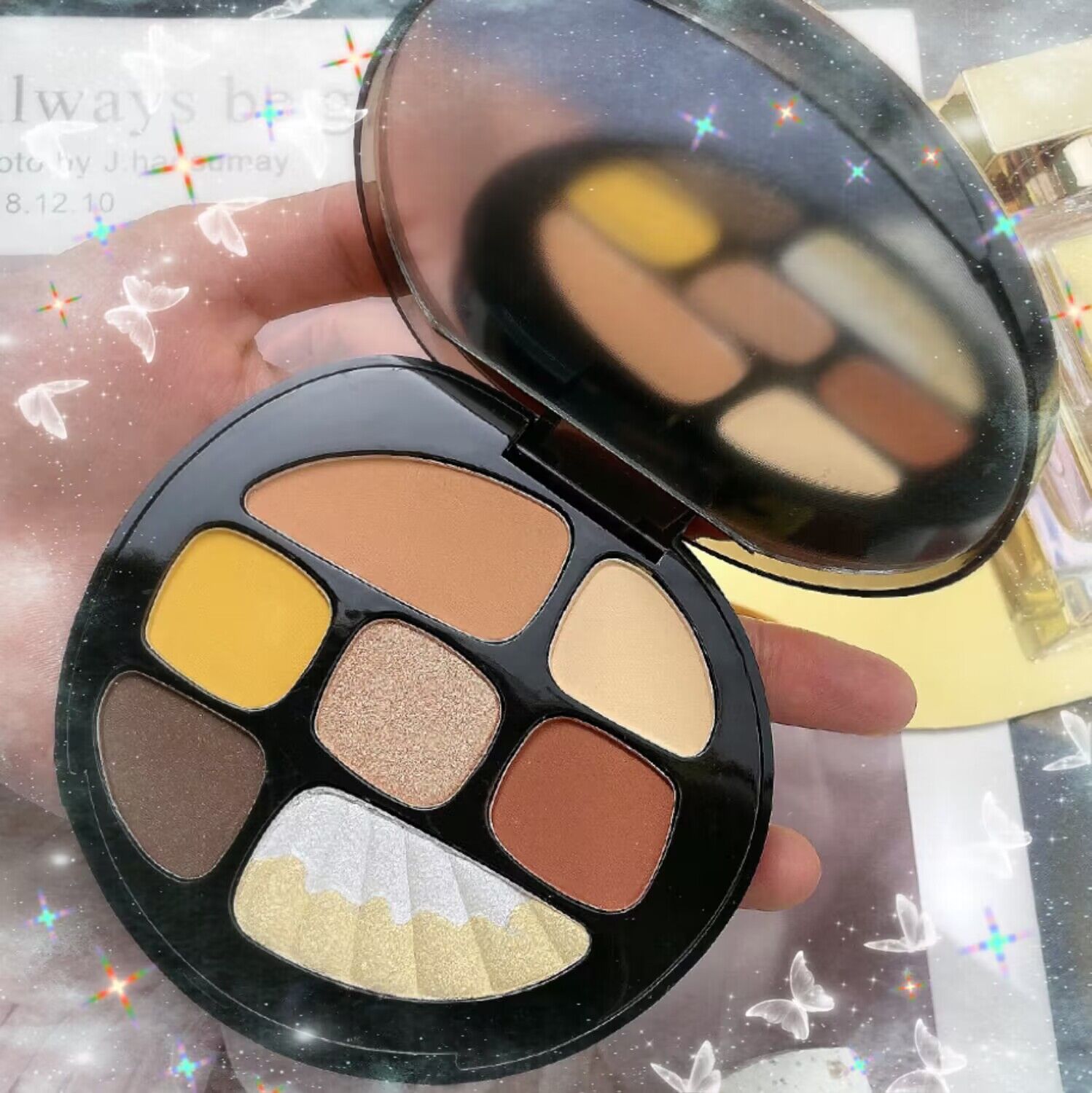 Amber 7 Colours Eyeshadow Palette Colour Zone Cosmetics