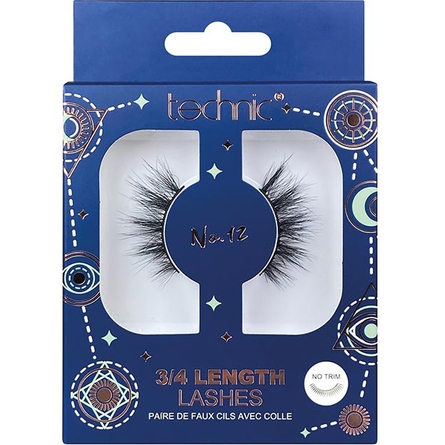 Technic 3/4 Length False Eyelashes No.12 Colour Zone Cosmetics