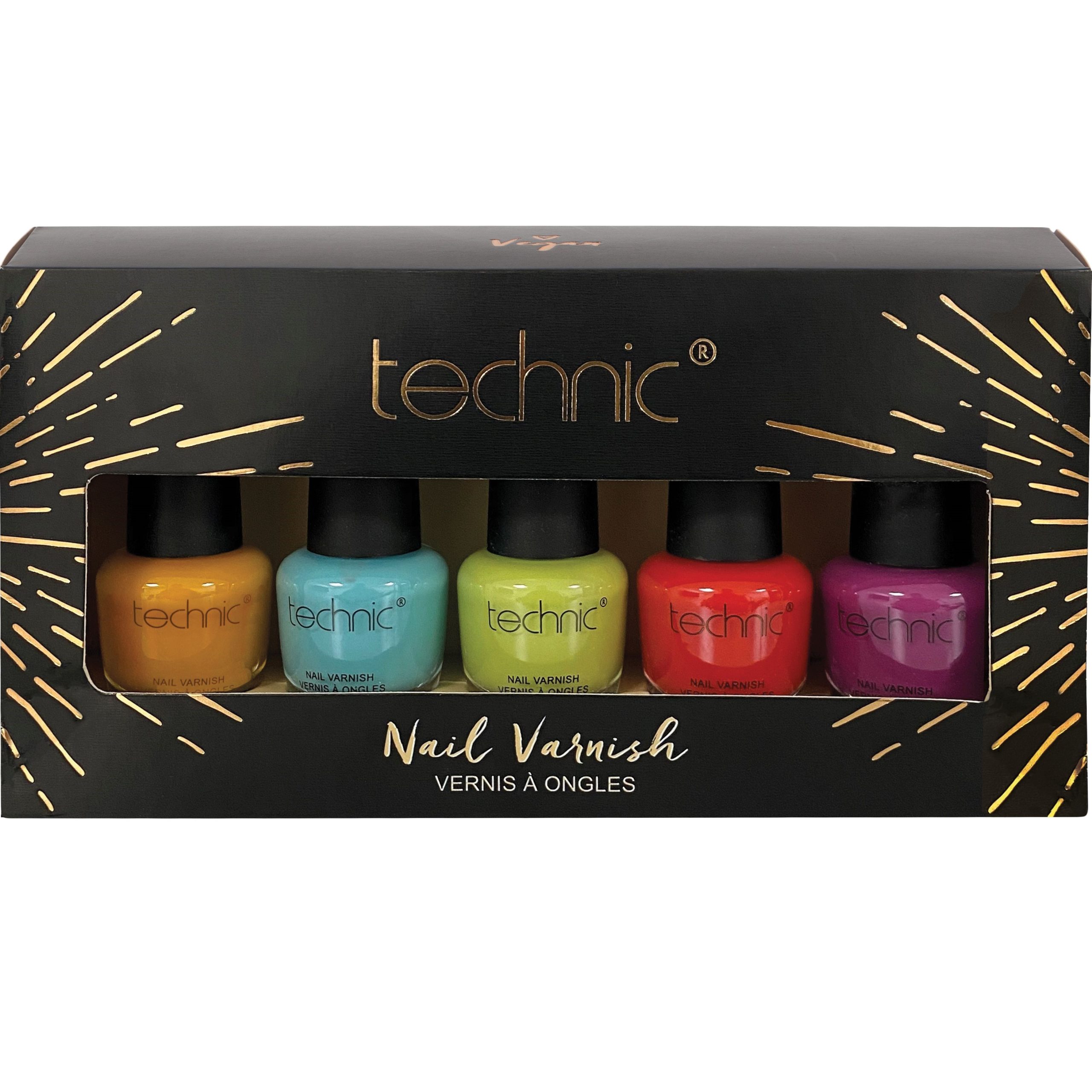 Technic 5pcs Brights Nail Polish Gift Set 993212 Colour Zone Cosmetics