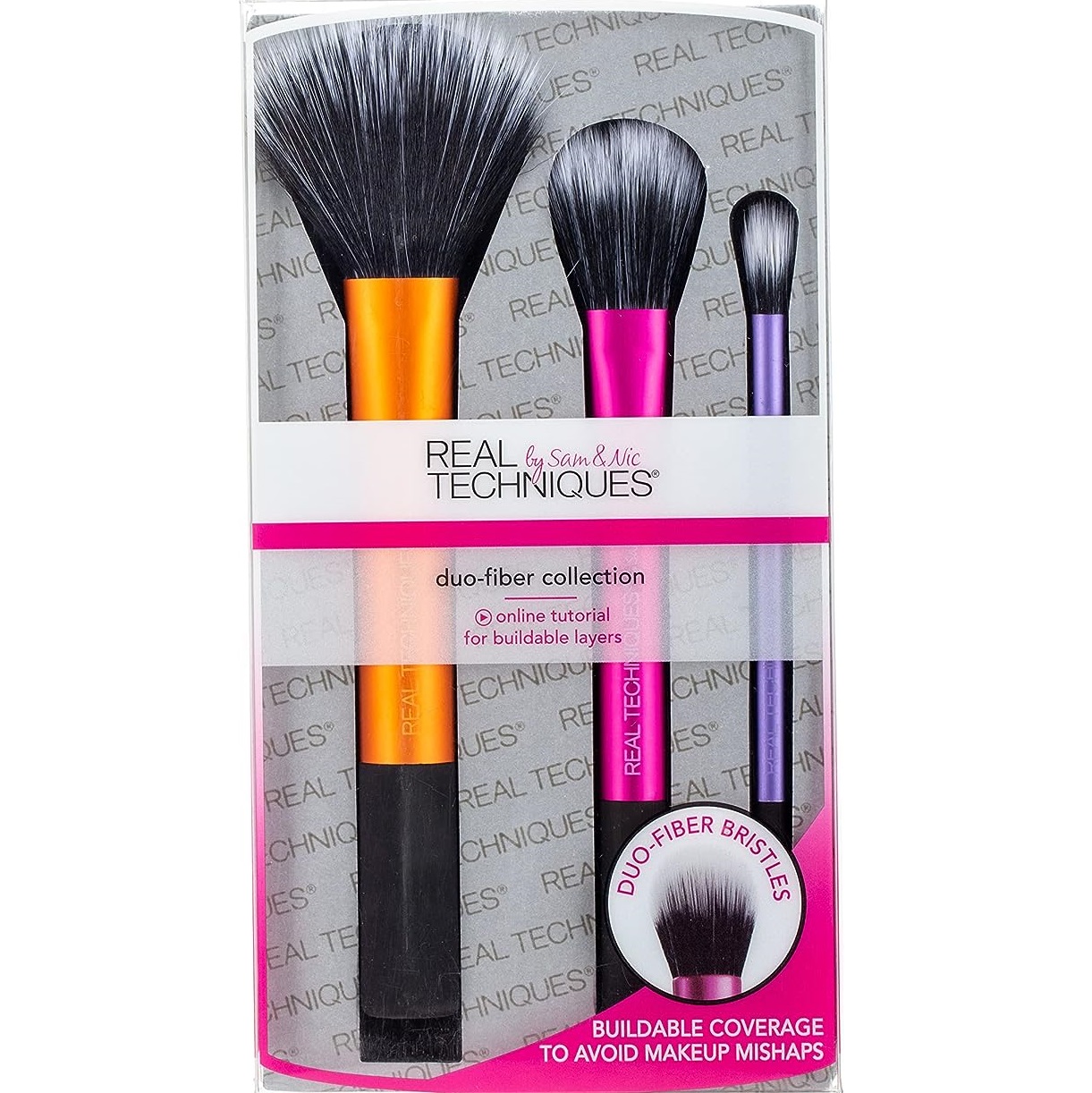 Real Techniques DuoFiber Makeup Brush Collection Set Colour Zone