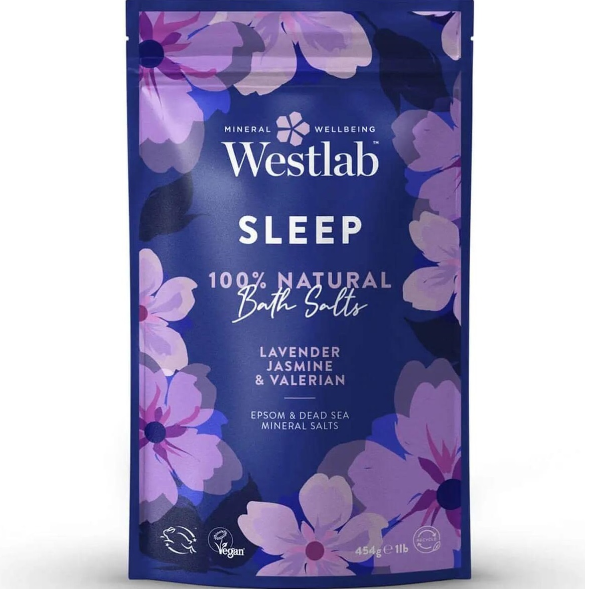 Westlab Sleep Epsom & Dead Sea Bath Salts with Lavender, Jasmine
