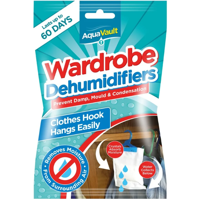 AquaVault Wardrobe Dehumidifier with Hanger 210g Colour Zone Cosmetics