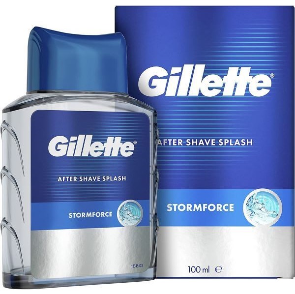 Gillette After Shave Splash 100ml Stormforce Colour Zone Cosmetics