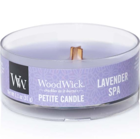 WoodWick Petite Candle 31g Lavender Spa Colour Zone Cosmetics
