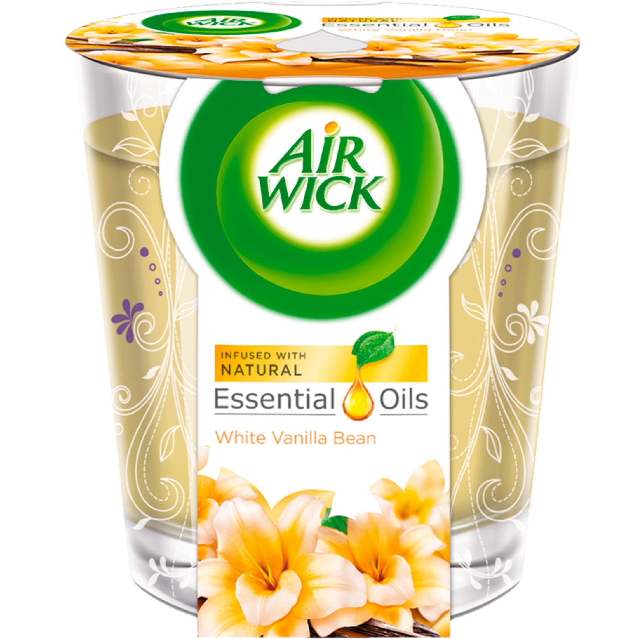 Air Wick Essential Oils Scented Candle 105g White Vanilla Bean