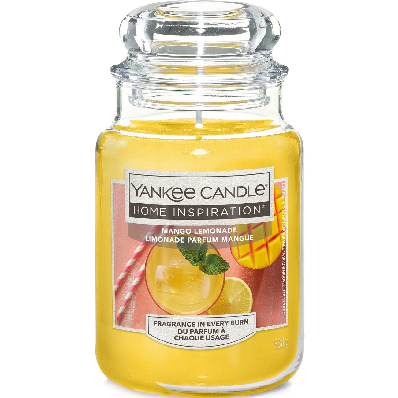 Yankee Candle Home Inspiration Large Jar 538g Mango Lemonade Colour