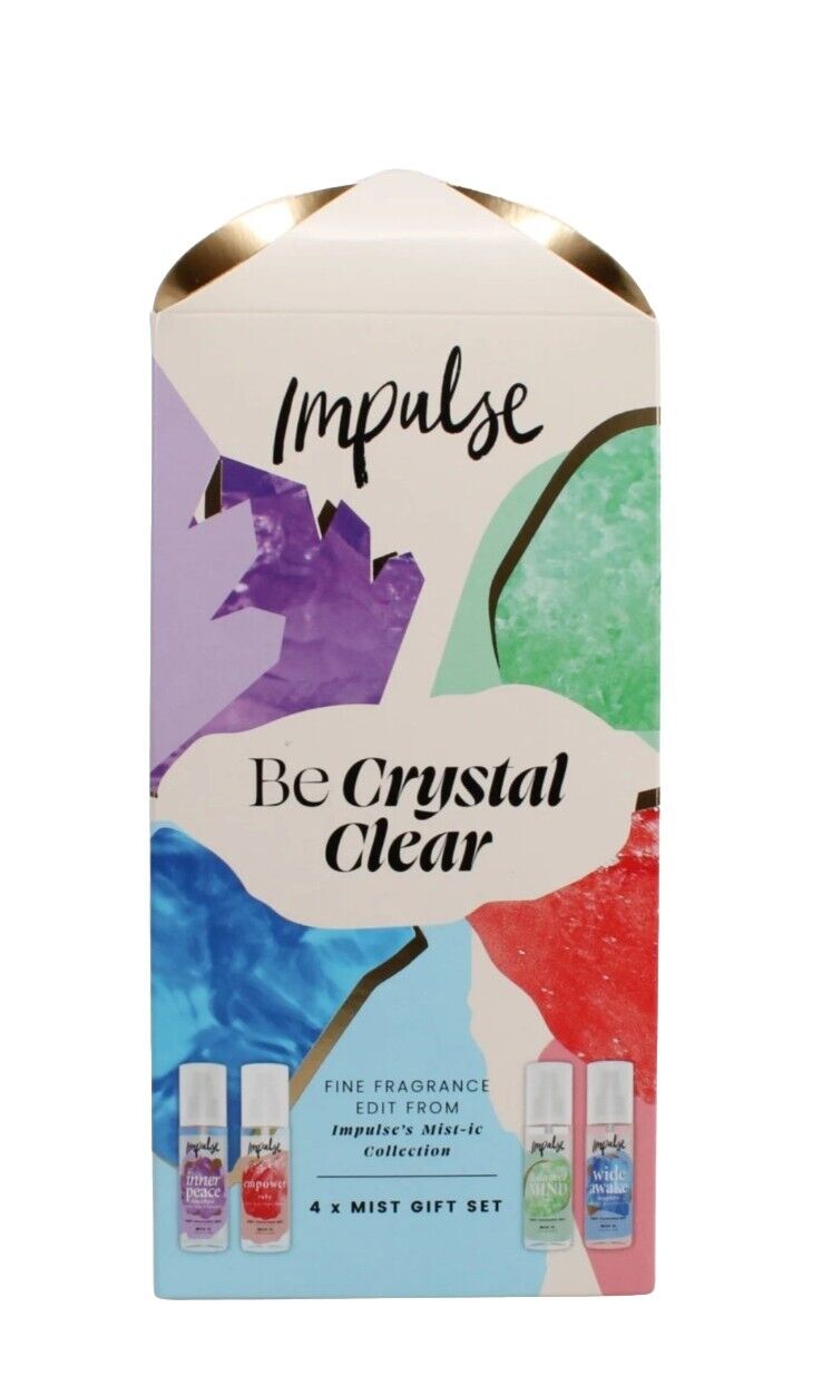 Impulse Be Crystal Clear Body Mist Gift Set 4 x 150ml Colour Zone
