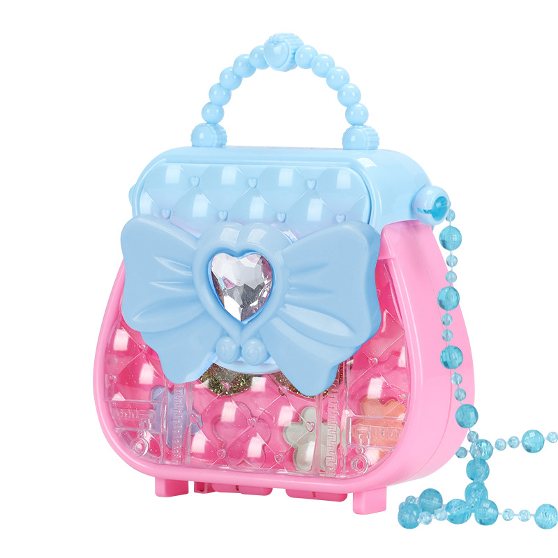 Little Princess Blue Cover Heart Handbag Shaped Kids Makeup Set 1