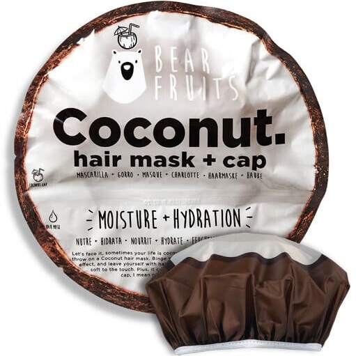 Bear Fruits Moisture & Hydration Hair Mask & Cap Coconut Colour Zone Cosmetics