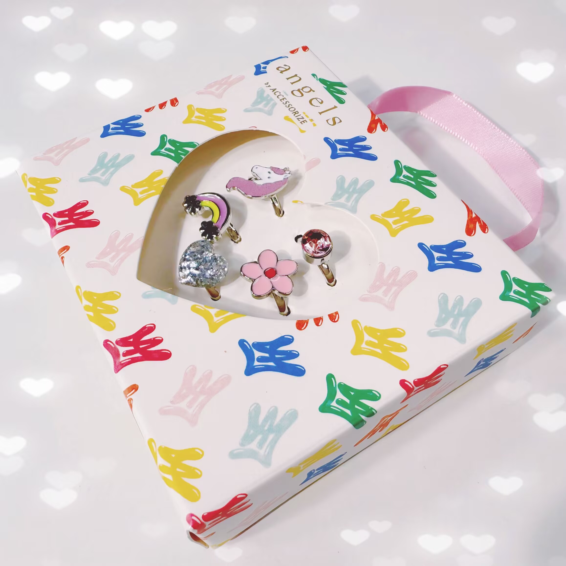 5pcs Girls Unicorn Rings Gift Set 1