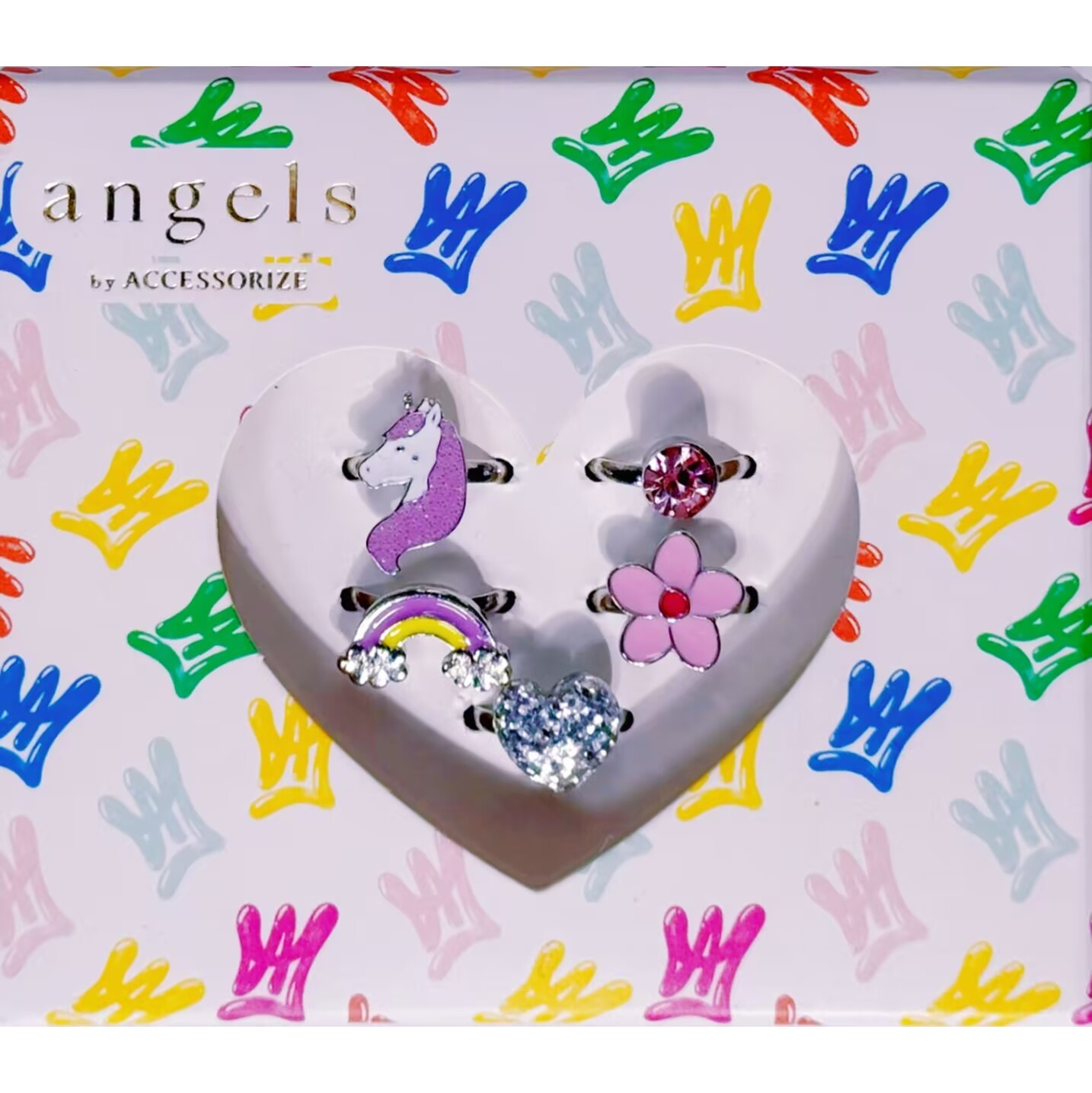 5pcs Girls Unicorn Rings Gift Set