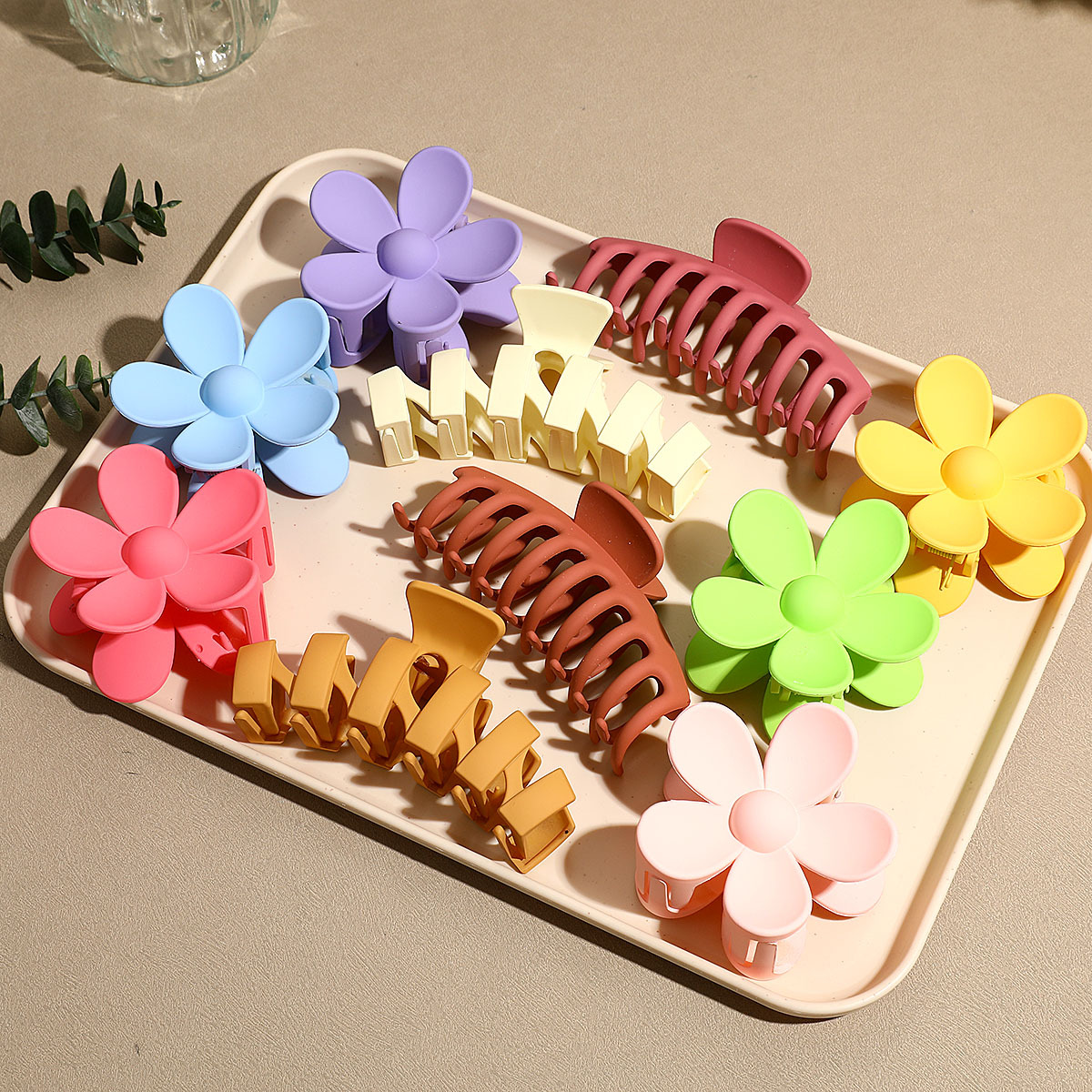 10pcs Candy Flower Hair Clips Set 1