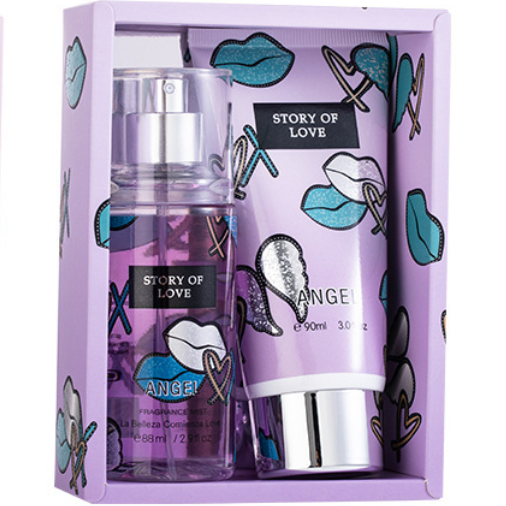 Story of Love 2pcs Body Lotion 90ml + Body Mist 88ml Gift Set - Angel Purple