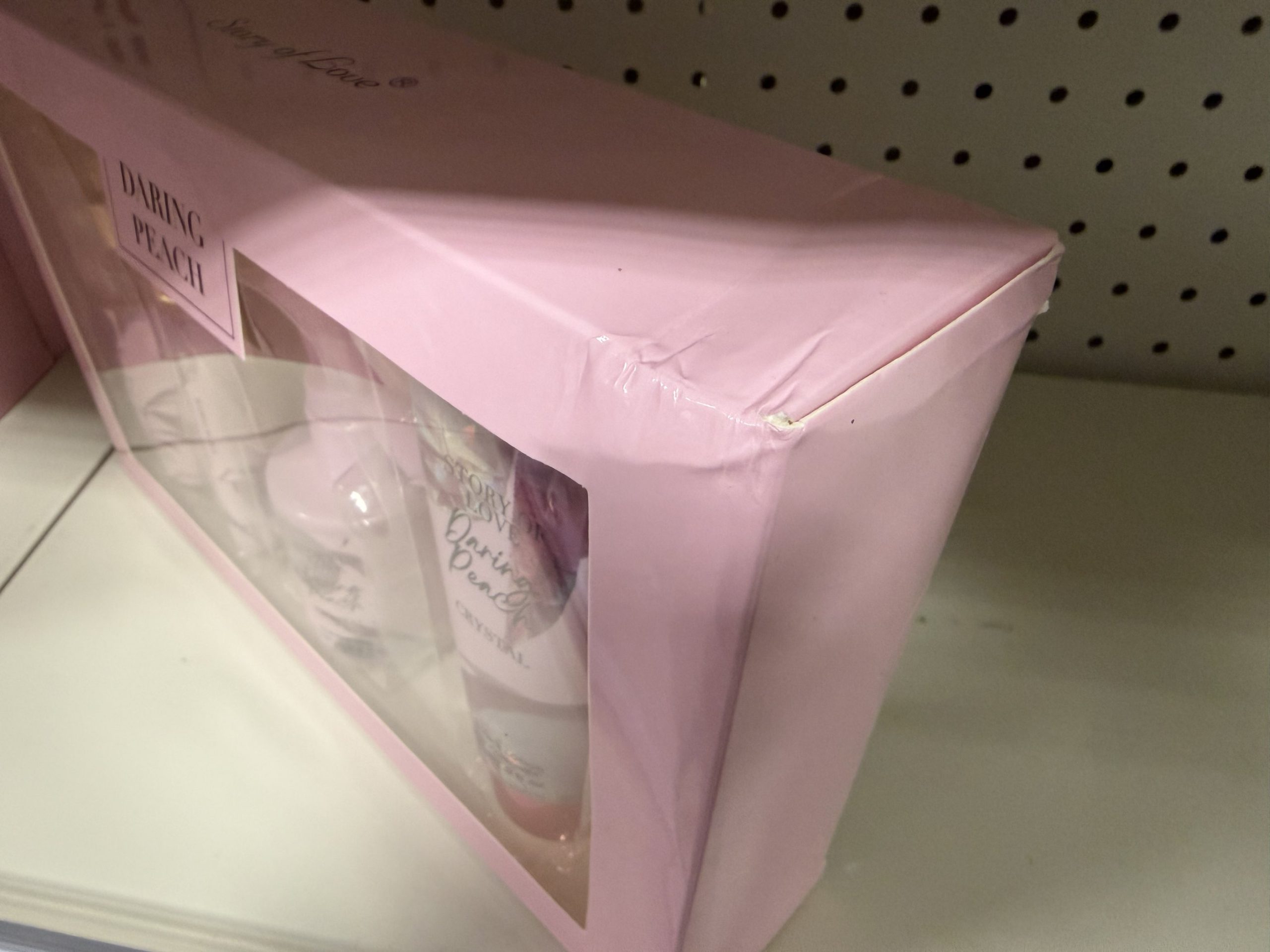 Story of Love 4pcs Body Lotion 90ml + Body Mist 88ml + Hair Perfume 100ml + EDP Perfume 20ml Gift Set - Daring Peach (defective package))