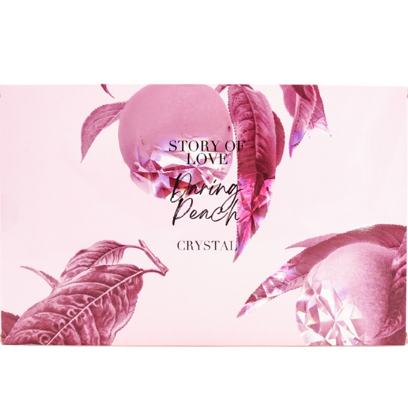 Story of Love 4pcs Body Lotion 90ml + Body Mist 88ml + Hair Perfume 100ml + EDP Perfume 20ml Gift Set - Daring Peach