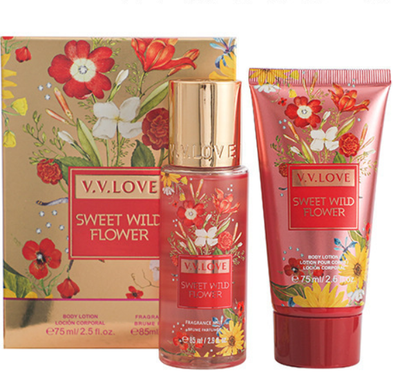 V.V.Love 2pcs Body Lotion 75ml + Body Mist 85ml Gift Set - Sweet Wild Flower