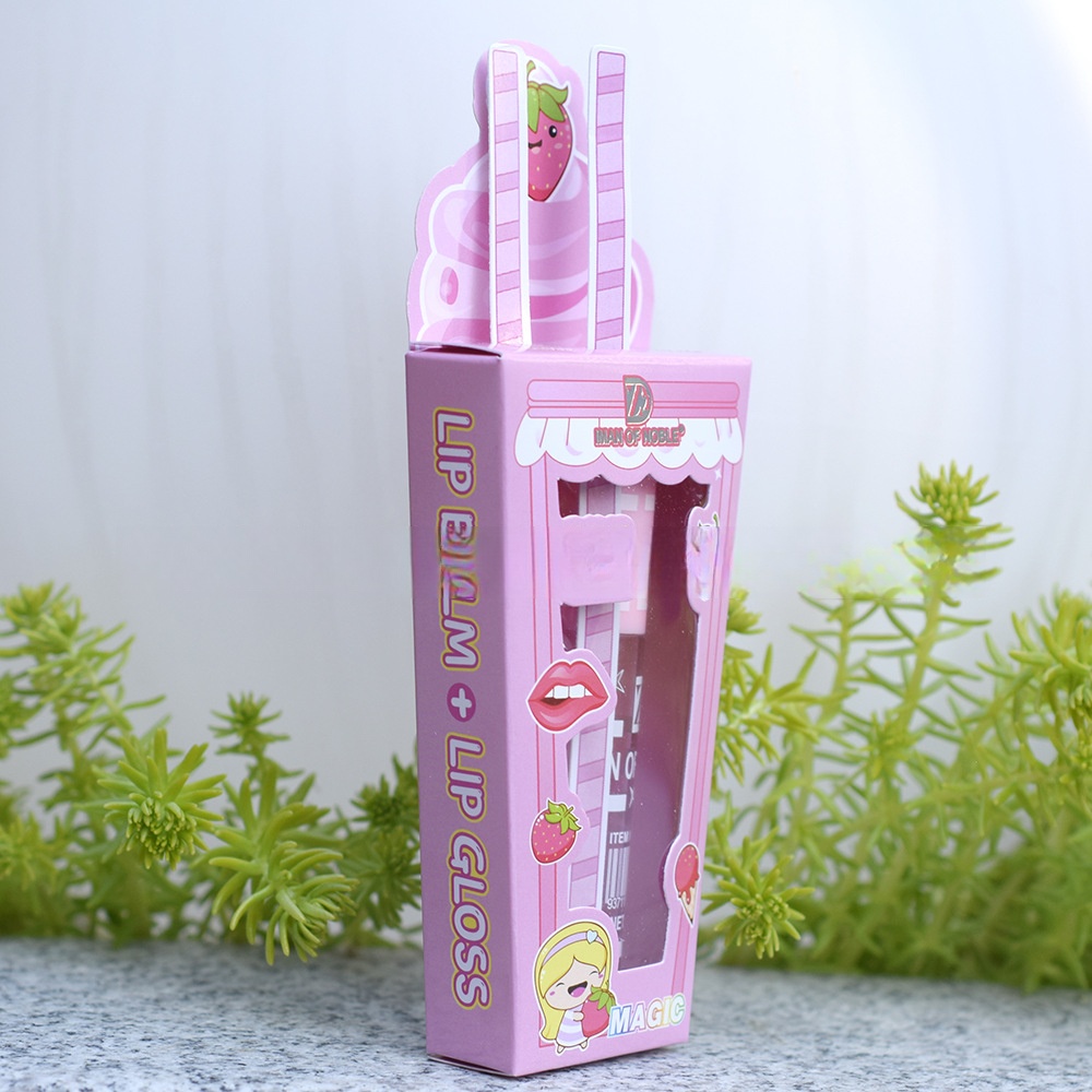 iMan of Noble Ice Crean Fruity Lip Balm + Lip Gloss Set 2
