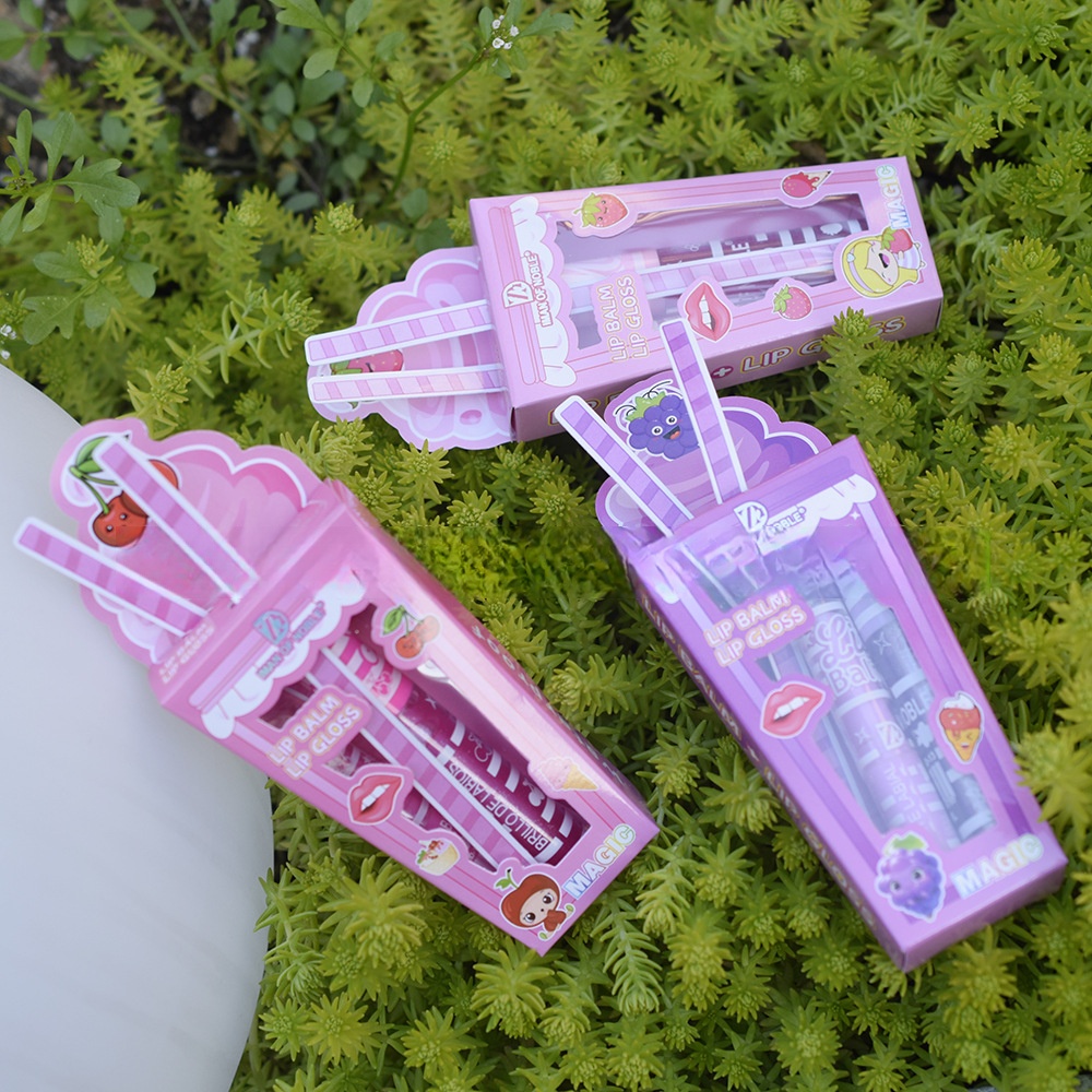 iMan of Noble Ice Crean Fruity Lip Balm + Lip Gloss Set 3