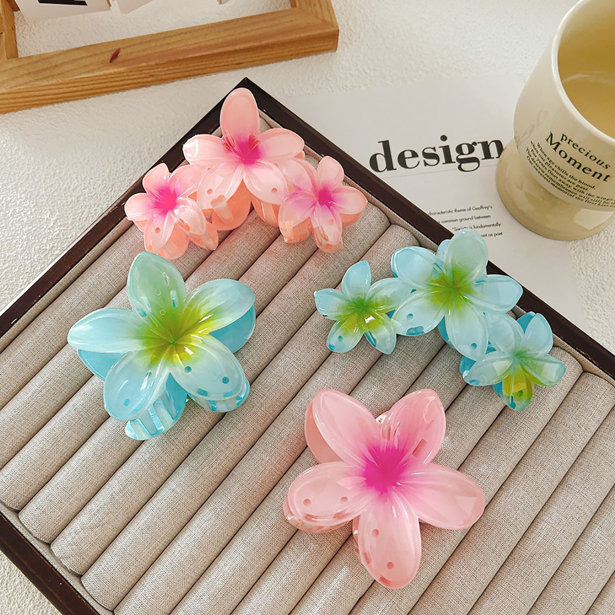 2pcs Flower Hair Clips Set 3
