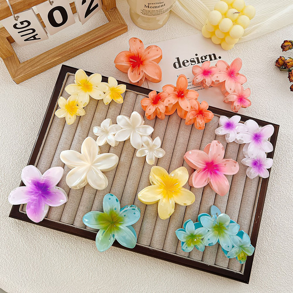 2pcs Flower Hair Clips Set 5