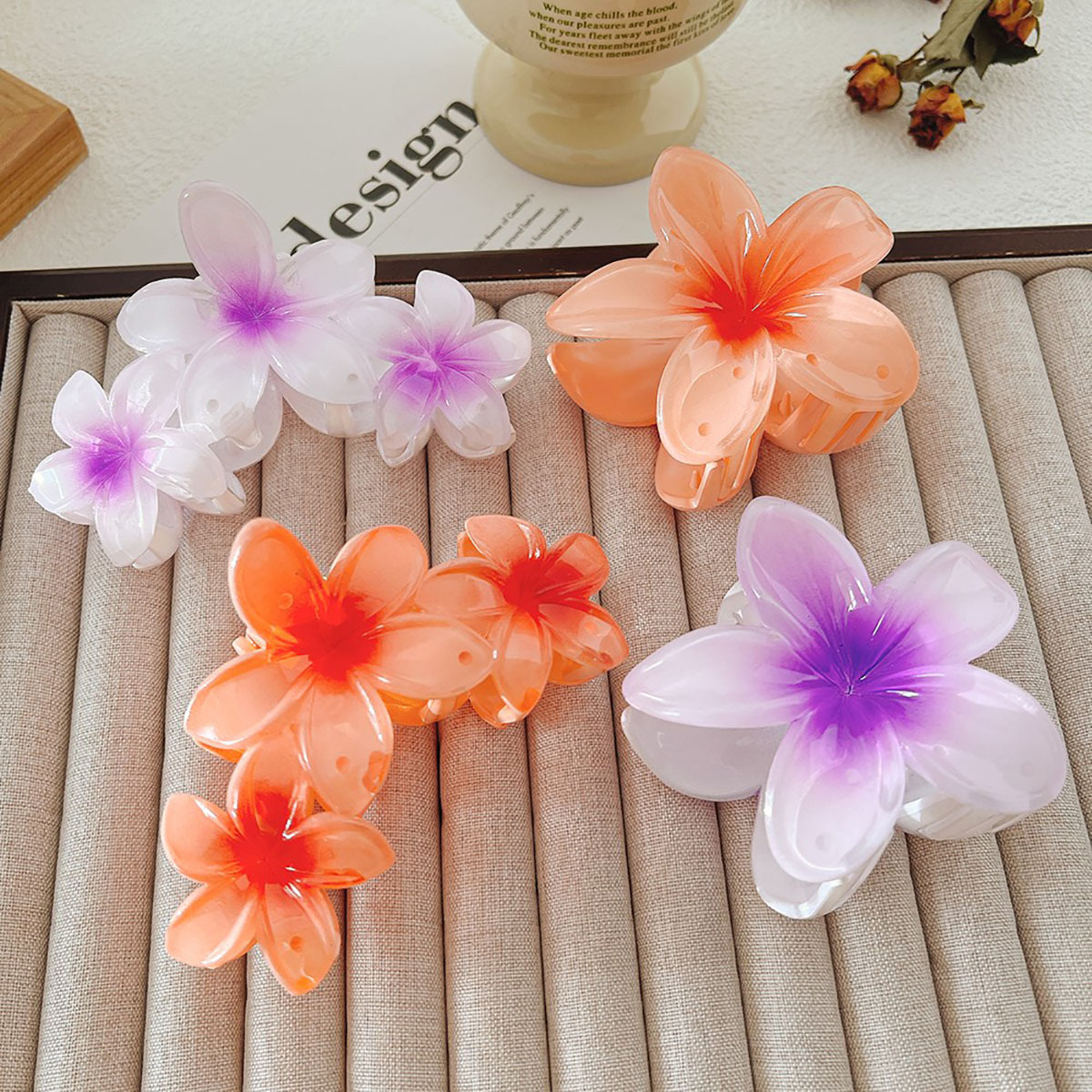 2pcs Flower Hair Clips Set 7