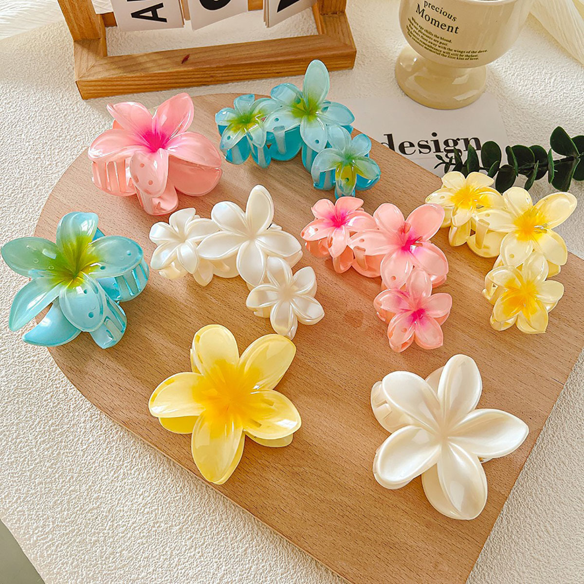 2pcs Flower Hair Clips Set