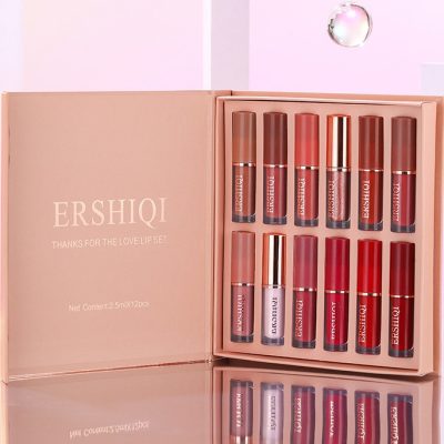 Ershiqi Thanks For The Love 12pcs Matte Liquid Lipstick Set (2.5g x 12)