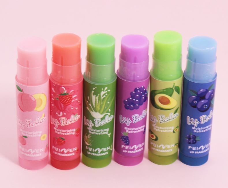 Peifen Fruit Moisturising Lip Balm + Lip Oil Set 4