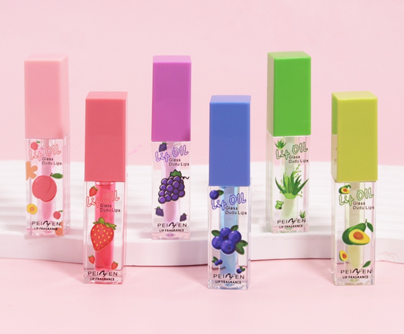 Peifen Fruit Moisturising Lip Balm + Lip Oil Set 5