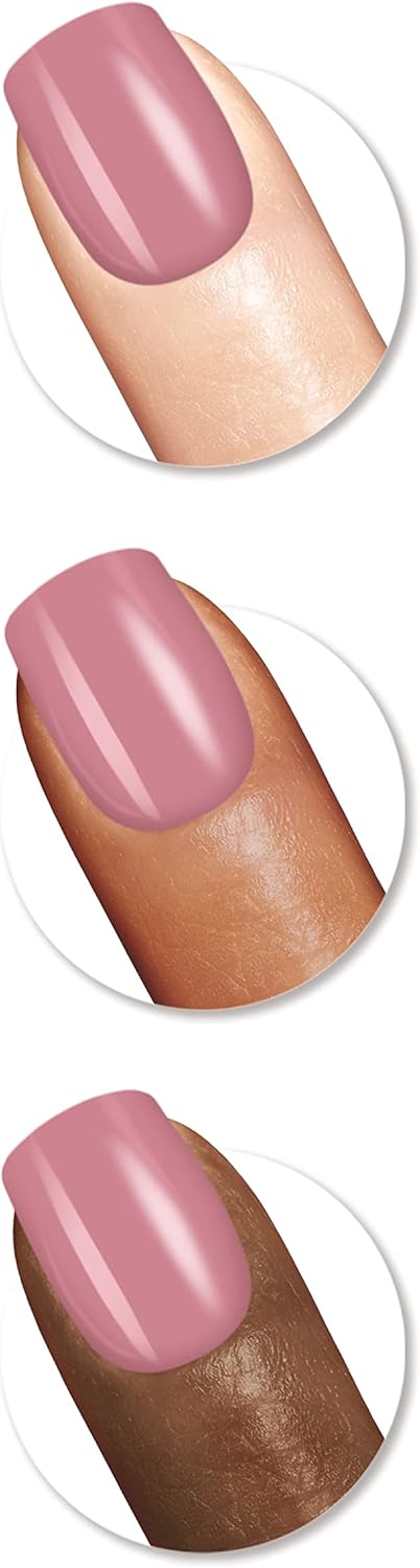 Sally Hansen Salon Effects Perfect Manicure False Nails 24pcs - Pink Clay (Press on Nails with Adhesive Tabs & Glue) 1