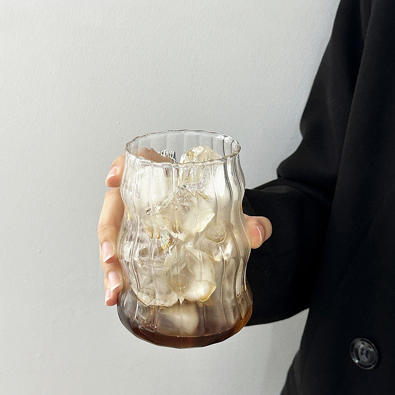 Cloud Glass Cup Tumbler with Clear Lid and Straw (no handle) 7