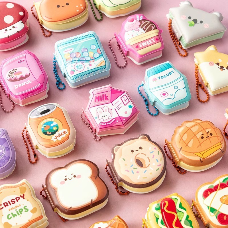 Kawaii Mini Sticky Puffy Memo Notepad Set 4 Designs Per Box